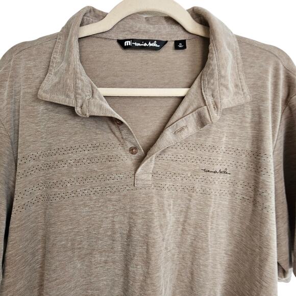 Travis Mathew Polo Short Sleeve Polo Shirt Pima Cotton Polo Shirt Men XL Brown - Picture 2 of 8